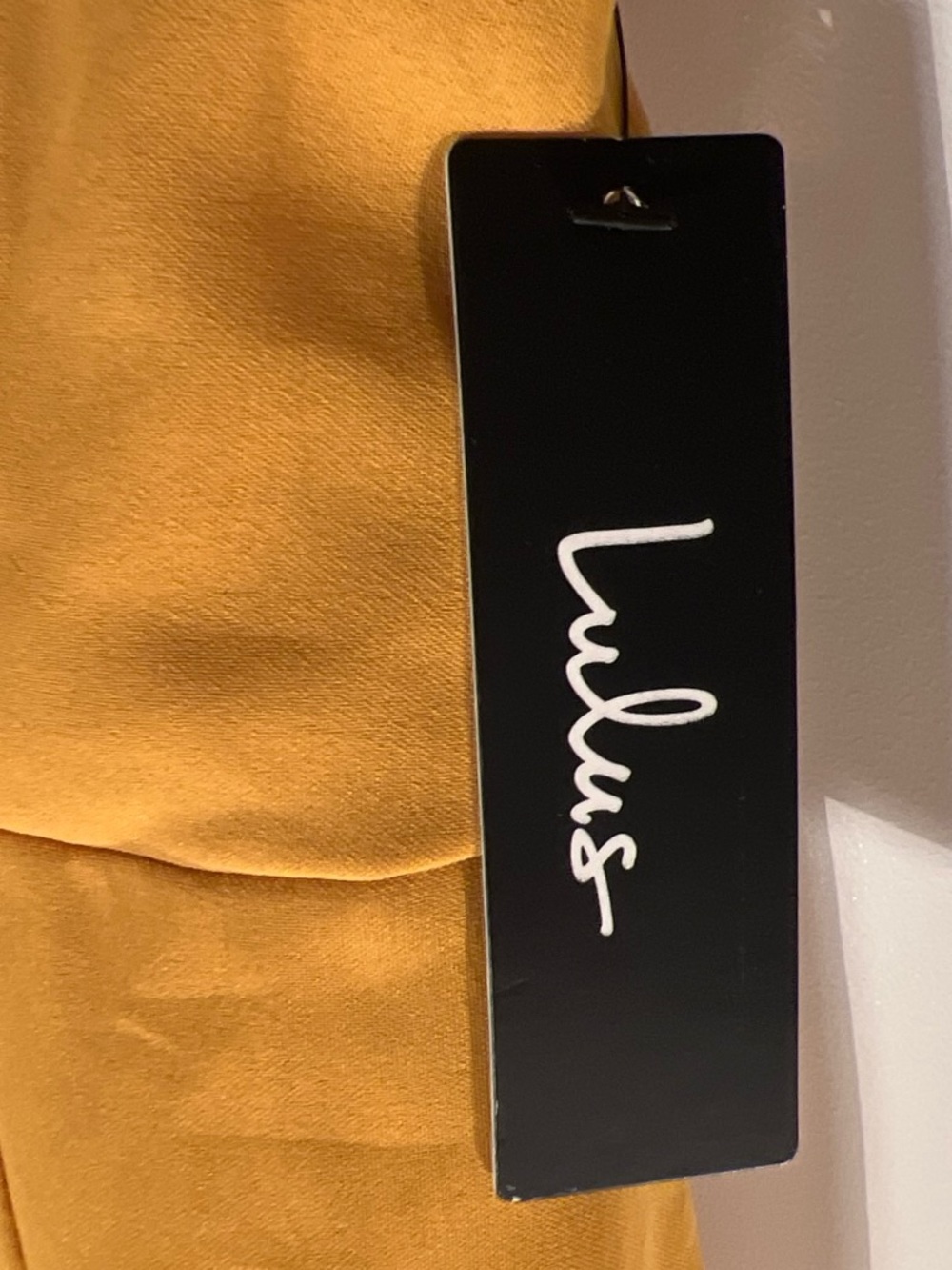 Lulu's Mustard Strapless Ruffle Mini Dress - Picture 2 of 8